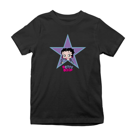 Betty Boop Purple And Blue Star Kids T-Shirt