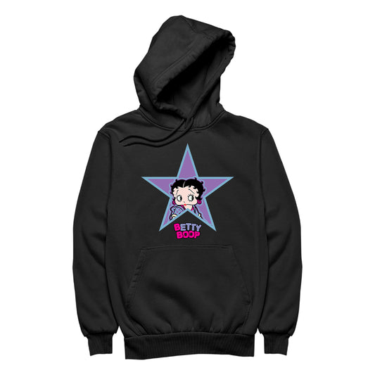 Betty Boop Purple And Blue Star Men's Hooded Sweatshirt