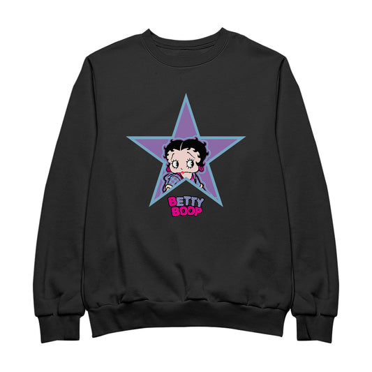 Betty Boop Purple And Blue Star Men's Sweatshirt