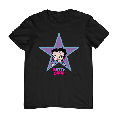 Betty Boop Purple And Blue Star Men's T-Shirt