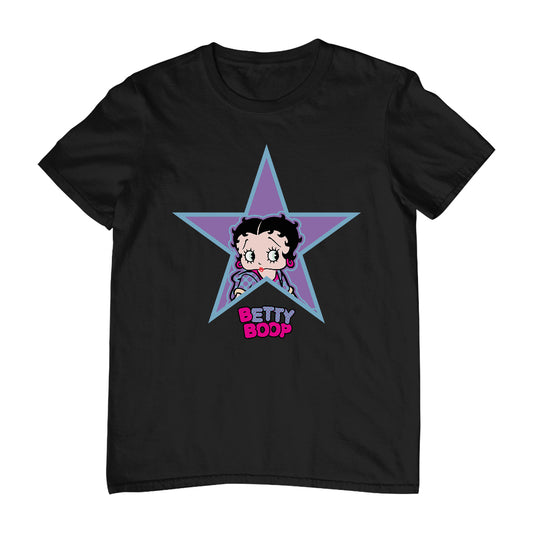 Betty Boop Purple And Blue Star Men's T-Shirt