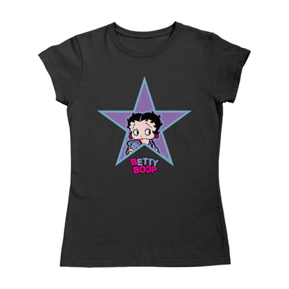 Betty Boop Purple And Blue Star Women's T-Shirt