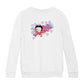 Betty Boop Purple Stars And Dots Kids Sweatshirt