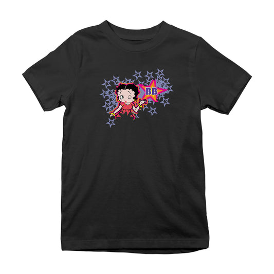Betty Boop Purple Stars And Dots Kids T-Shirt