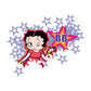 Betty Boop Purple Stars And Dots Men's T-Shirt