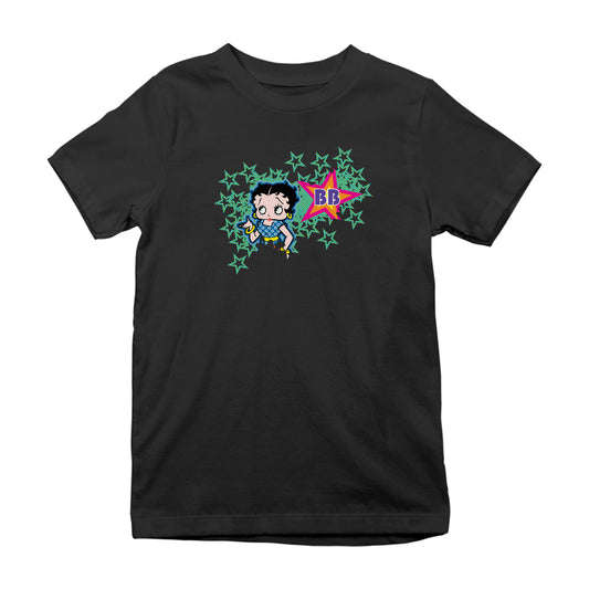 Betty Boop Green Stars With Dots Kids T-Shirt