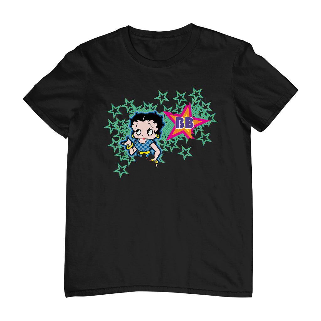 Betty Boop Green Stars With Dots Men's T-Shirt