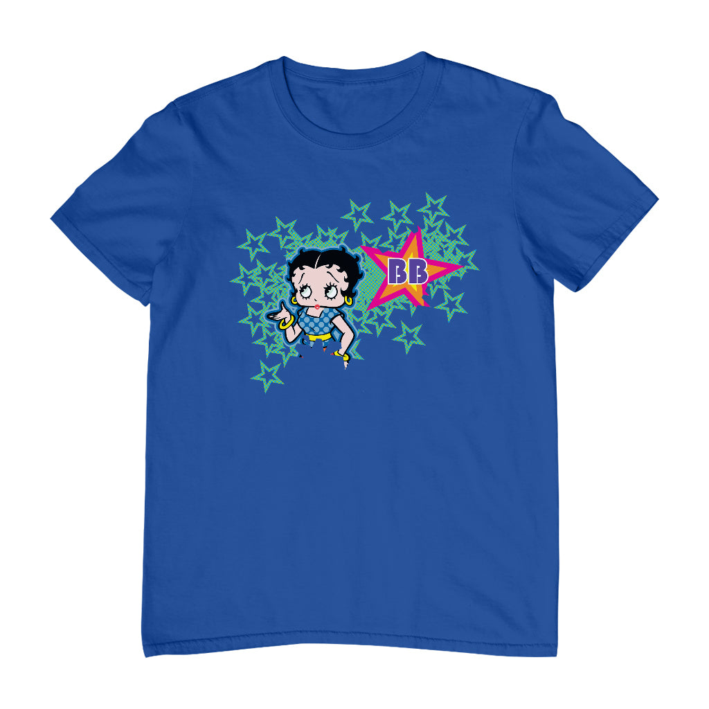 Betty Boop Green Stars With Dots Men's T-Shirt