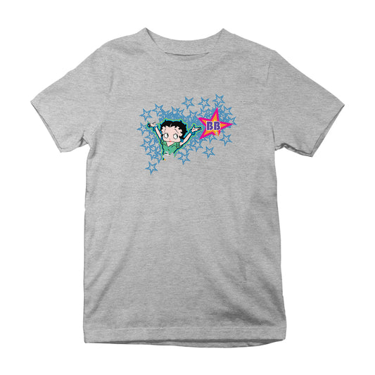 Betty Boop Dots And Blue Stars Kids T-Shirt