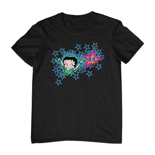 Betty Boop Dots And Blue Stars Men's T-Shirt