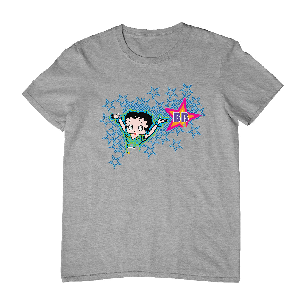 Betty Boop Dots And Blue Stars Men's T-Shirt