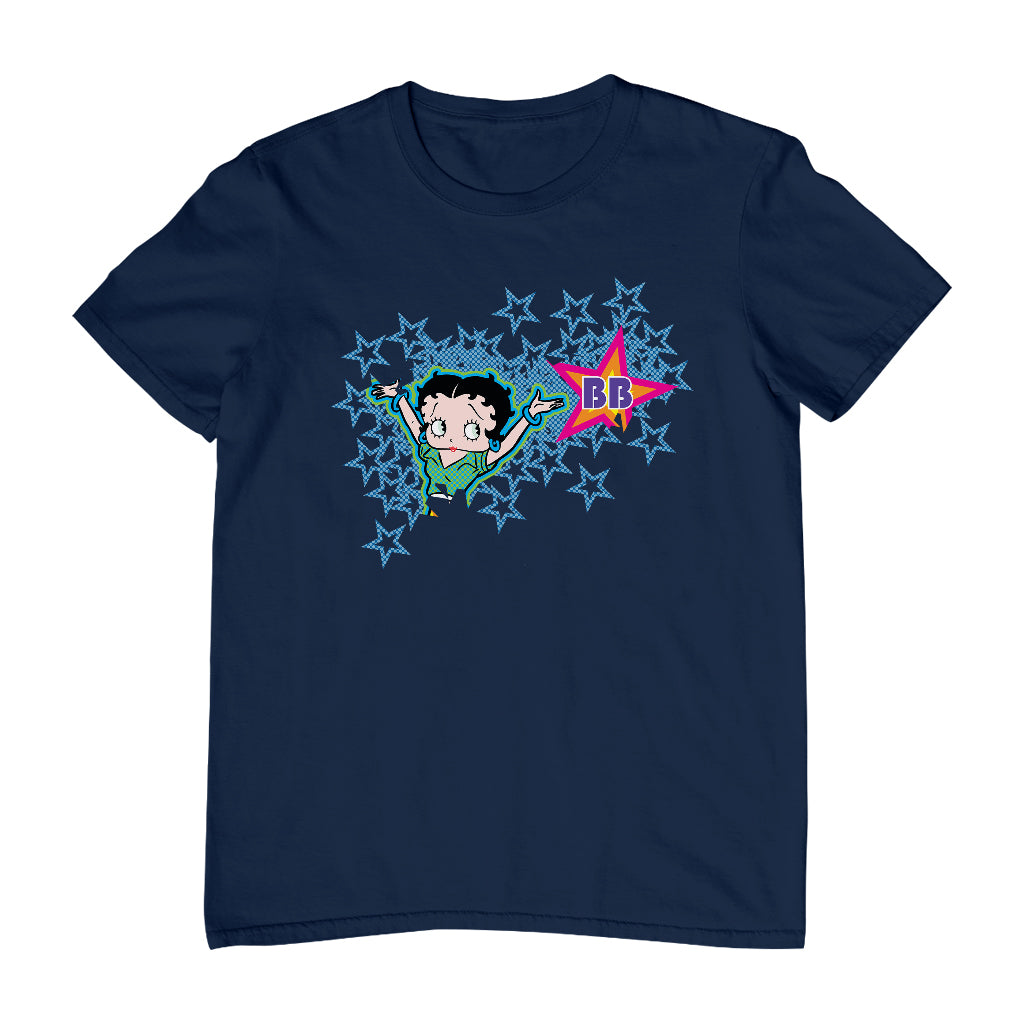 Betty Boop Dots And Blue Stars Men's T-Shirt
