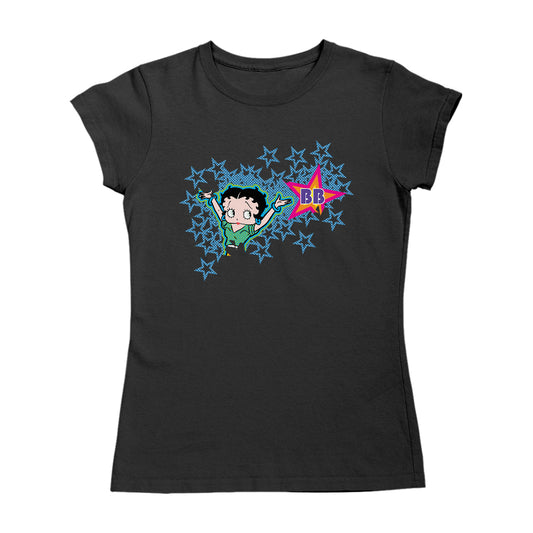 Betty Boop Dots And Blue Stars Women's T-Shirt