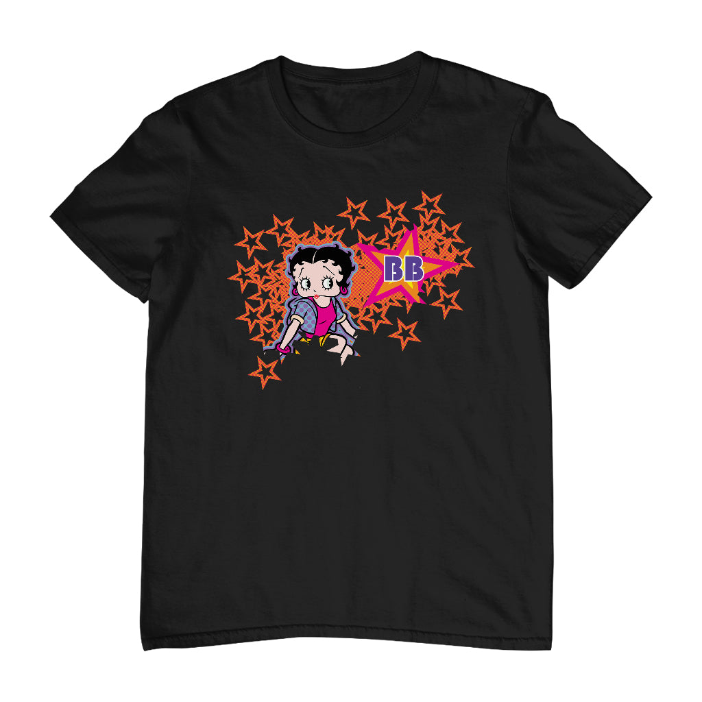 Betty Boop Dots And Orange Stars Men's T-Shirt