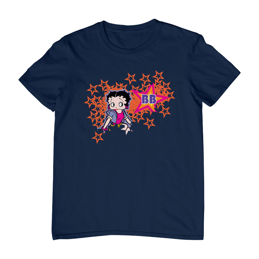 Betty Boop Dots And Orange Stars Men's T-Shirt