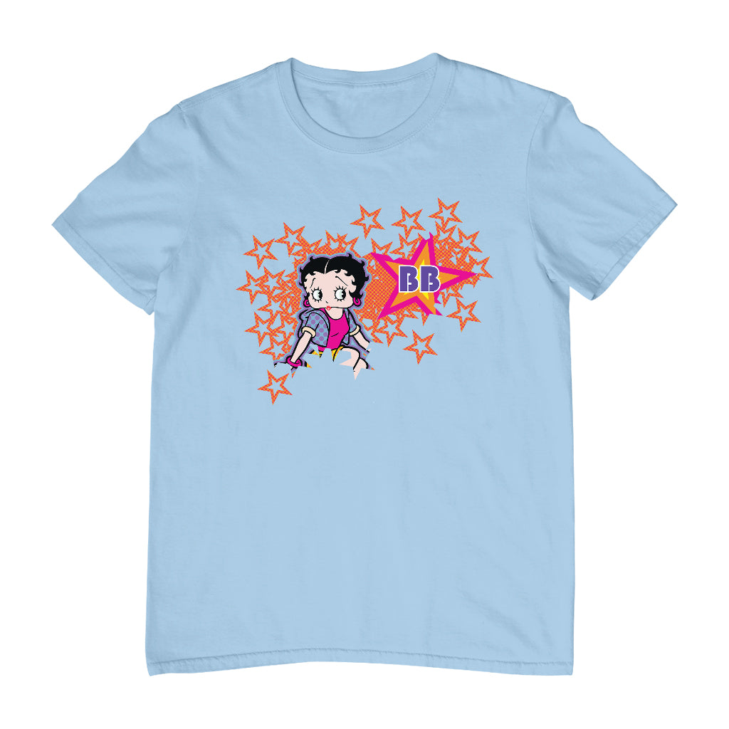 Betty Boop Dots And Orange Stars Men's T-Shirt