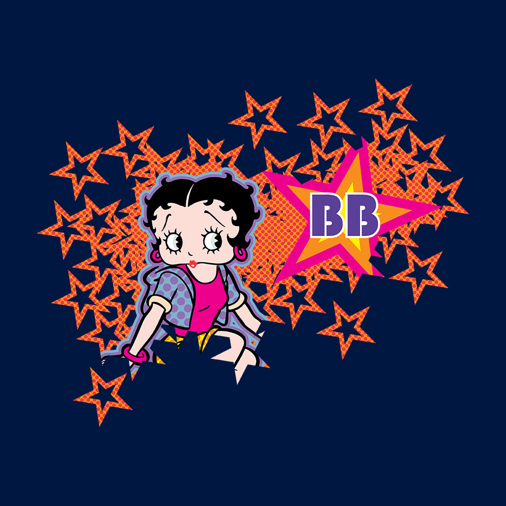 Betty Boop Dots And Orange Stars Men's T-Shirt