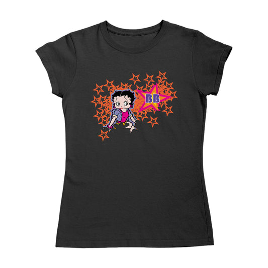 Betty Boop Dots And Orange Stars Women's T-Shirt
