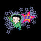 Betty Boop Green Top Purple Stars Kids Hooded Sweatshirt