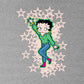 Betty Boop Pink Boots Light Pink Stars Kids T-Shirt