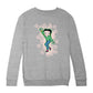 Betty Boop Pink Boots Light Pink Stars Kids Sweatshirt