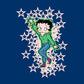 Betty Boop Pink Boots Light Pink Stars Kids T-Shirt