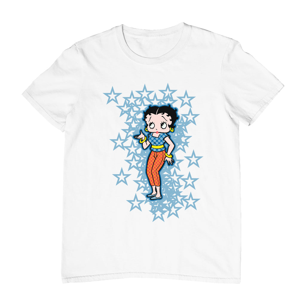 Betty Boop Small Blue Stars Men's T-Shirt