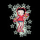 Betty Boop Small Light Green Stars Kids T-Shirt