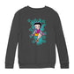 Betty Boop Sitting with Turquoise Stars Kids Sweatshirt
