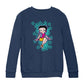 Betty Boop Sitting with Turquoise Stars Kids Sweatshirt