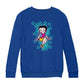 Betty Boop Sitting with Turquoise Stars Kids Sweatshirt