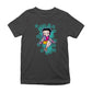 Betty Boop Sitting with Turquoise Stars Kids T-Shirt