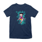 Betty Boop Sitting with Turquoise Stars Kids T-Shirt