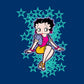 Betty Boop Sitting with Turquoise Stars Men's T-Shirt