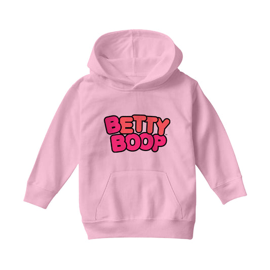 Betty Boop Retro Dotted Name Kids Hooded Sweatshirt