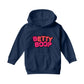 Betty Boop Retro Dotted Name Kids Hooded Sweatshirt