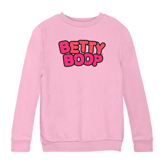 Betty Boop Retro Dotted Name Kids Sweatshirt
