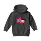 Betty Boop Hot Pink Outside Star Kids Hooded Sweatshirt