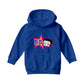 Betty Boop Hot Pink Outside Star Kids Hooded Sweatshirt