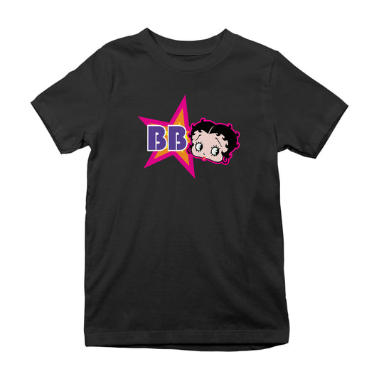 Betty Boop Hot Pink Outside Star Kids T-Shirt