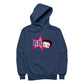Betty Boop Hot Pink Outside Star Men's Hooded Sweatshirt