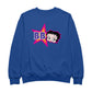 Betty Boop Hot Pink Outside Star Men's Sweatshirt