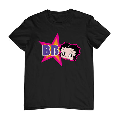 Betty Boop Hot Pink Outside Star Men's T-Shirt