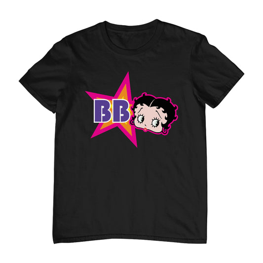 Betty Boop Hot Pink Outside Star Men's T-Shirt