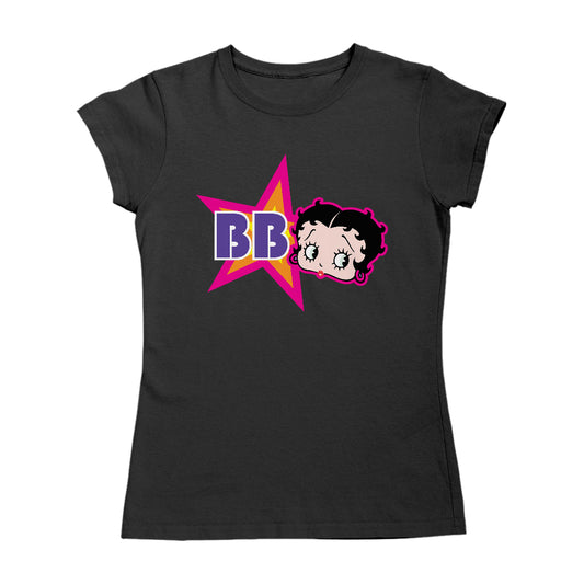 Betty Boop Hot Pink Outside Star Women's T-Shirt