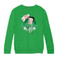 Betty Boop A Kiss For Luck Kids Sweatshirt