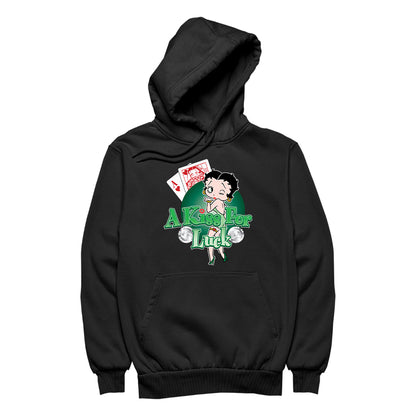 Betty Boop A Kiss For Luck Women's Hooded Sweatshirt