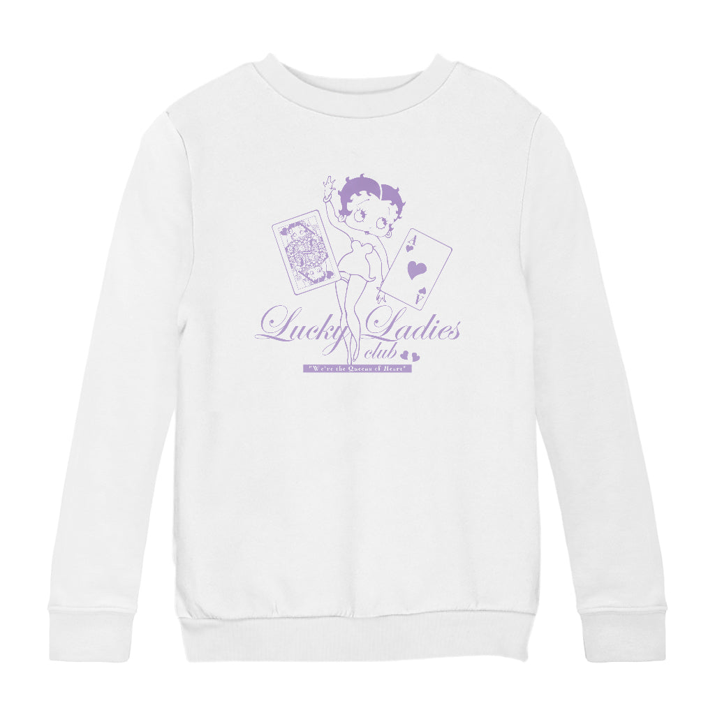 Betty Boop Lucky Ladies Club Kids Sweatshirt
