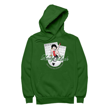 Betty Boop More Luck Than I'll Ever Need Men's Hooded Sweatshirt