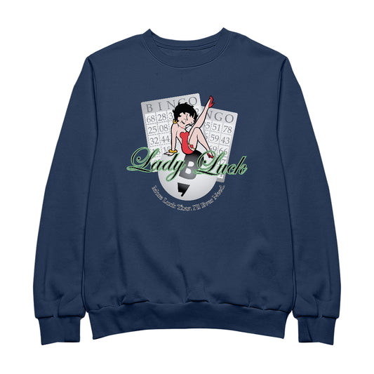 Betty Boop More Luck Than I'll Ever Need Men's Sweatshirt